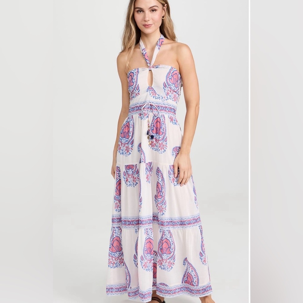Bell Paisley Halter Maxi Dress
